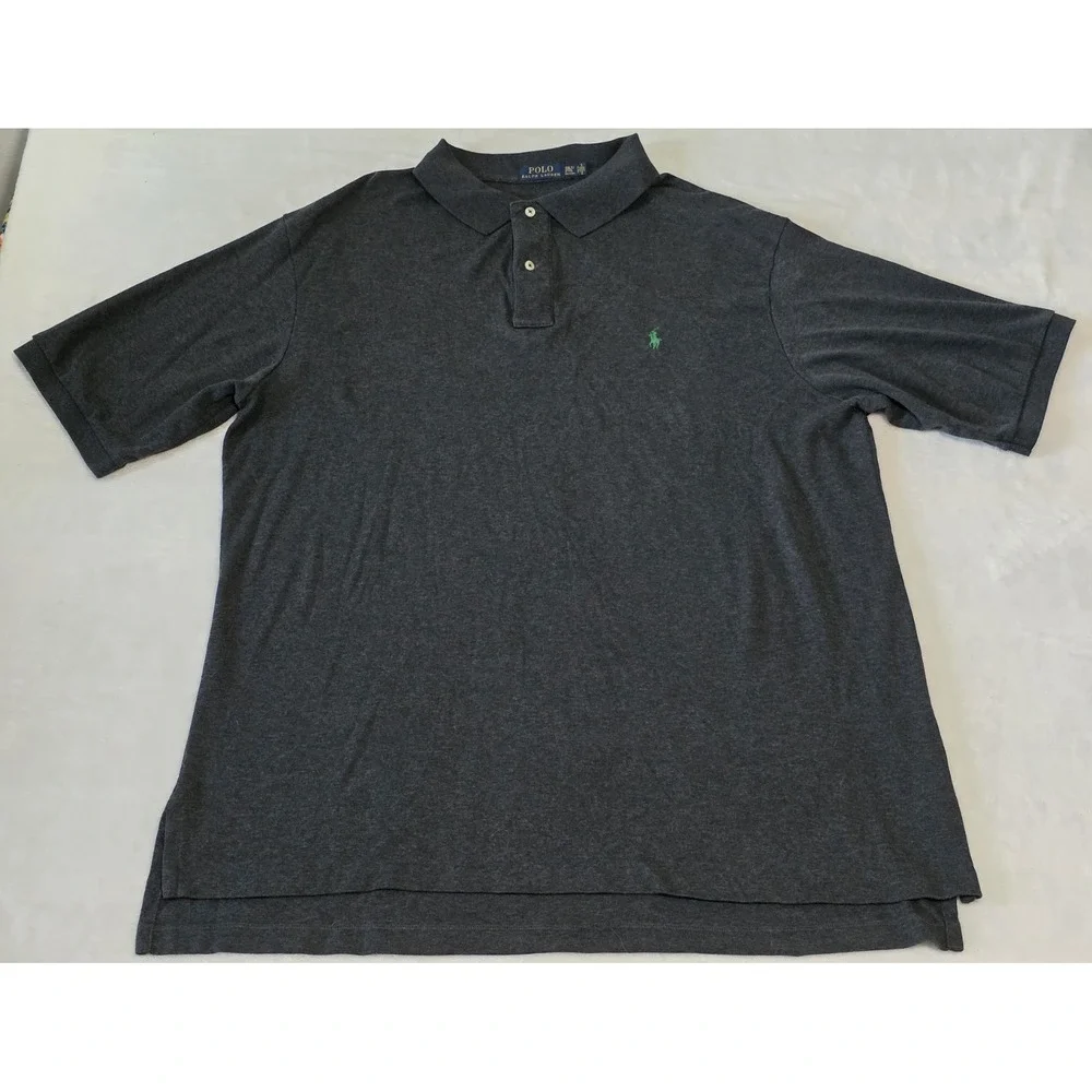 Polo Ralph Lauren Polo Shirt Mens XL Tall Charcoal Gray 100% Cotton Polo Golf T